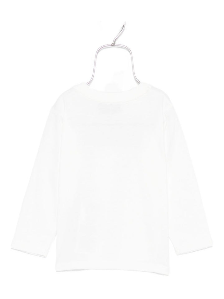 Moschino Kids T-shirt a maniche lunghe con stampa teddy