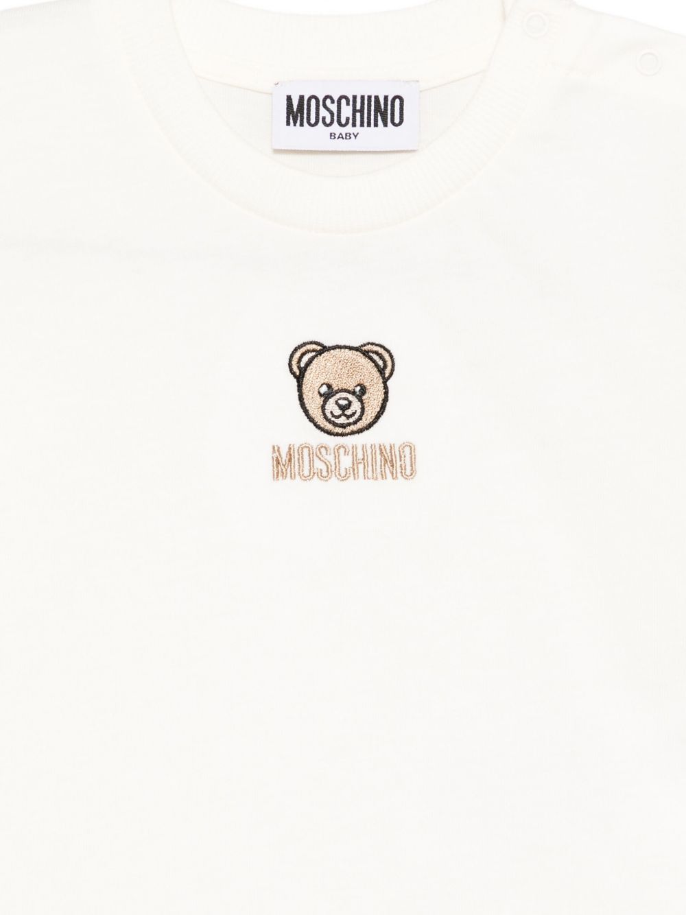 Moschino Kids T-shirt con ricamo orsetto