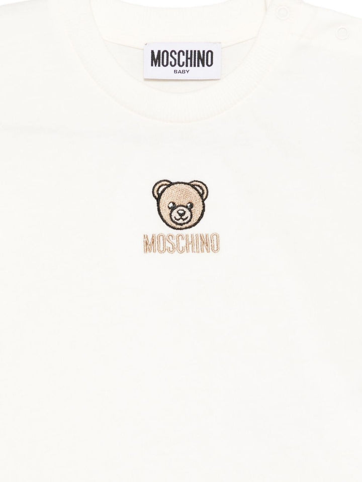 Moschino Kids T-shirt con ricamo orsetto