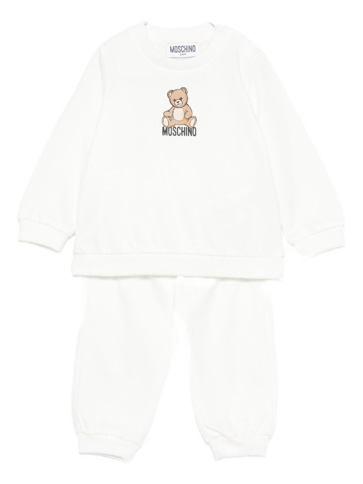 Moschino Kids Tuta sportiva con stampa Teddy Bear
