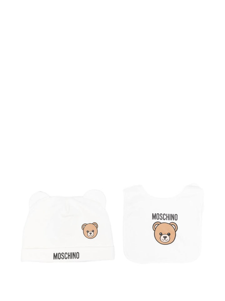 Moschino Kids Set berretto con stampa Teddy