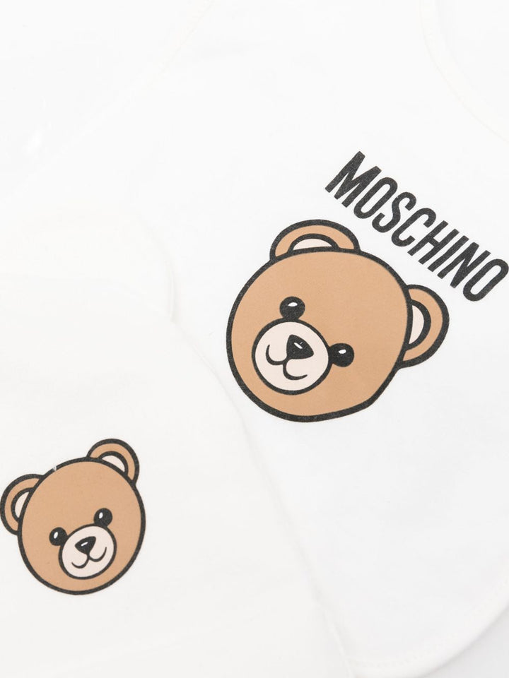 Moschino Kids Set berretto con stampa Teddy