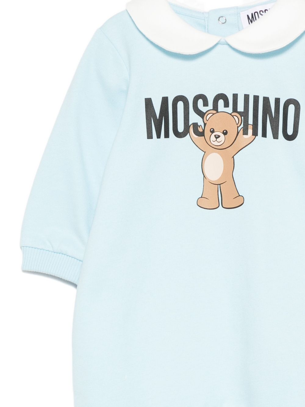 Moschino Kids Tutina in cotone con stampa teddy