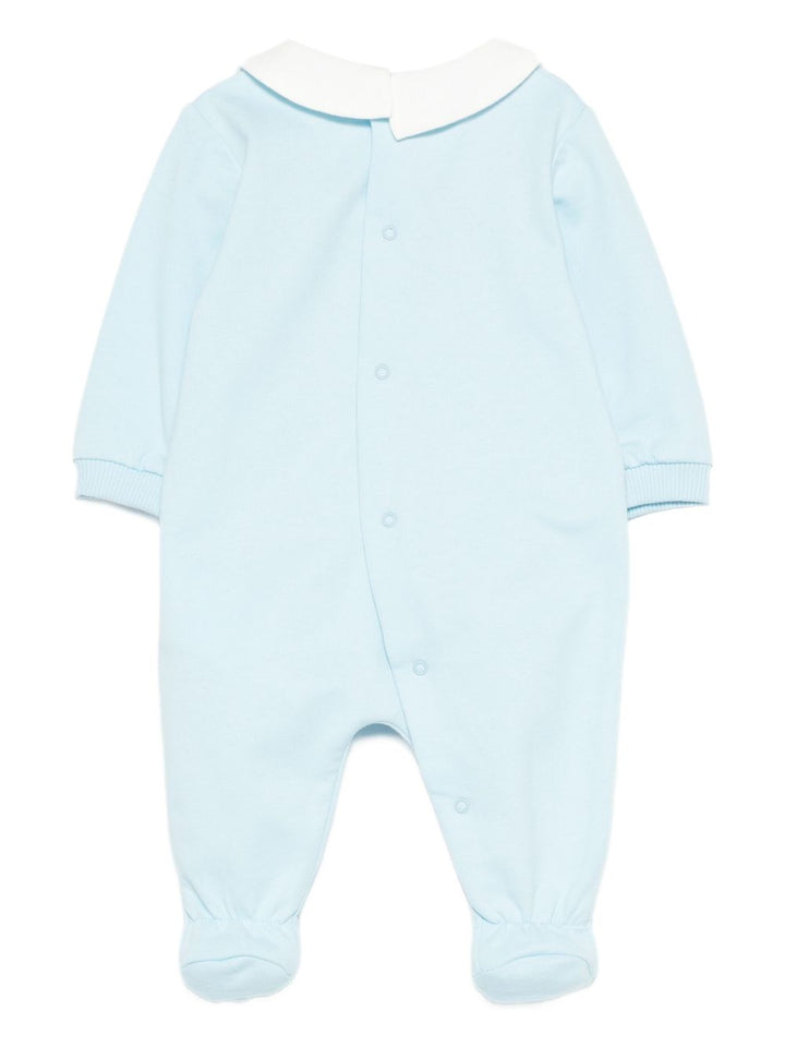 Moschino Kids Tutina in cotone con stampa teddy