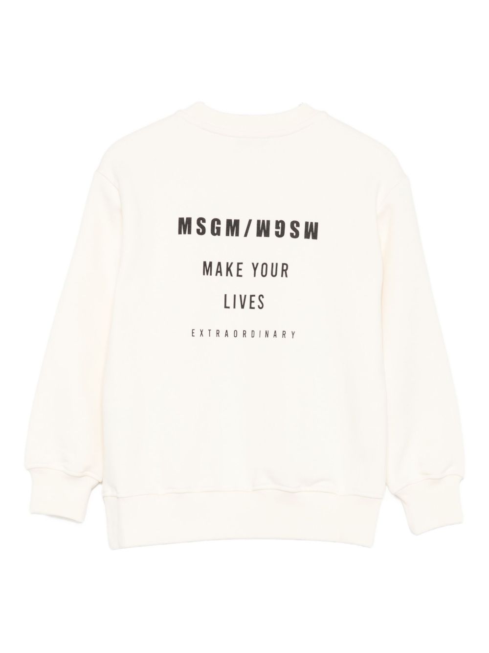 MSGM Kids Felpa in cotone con logo