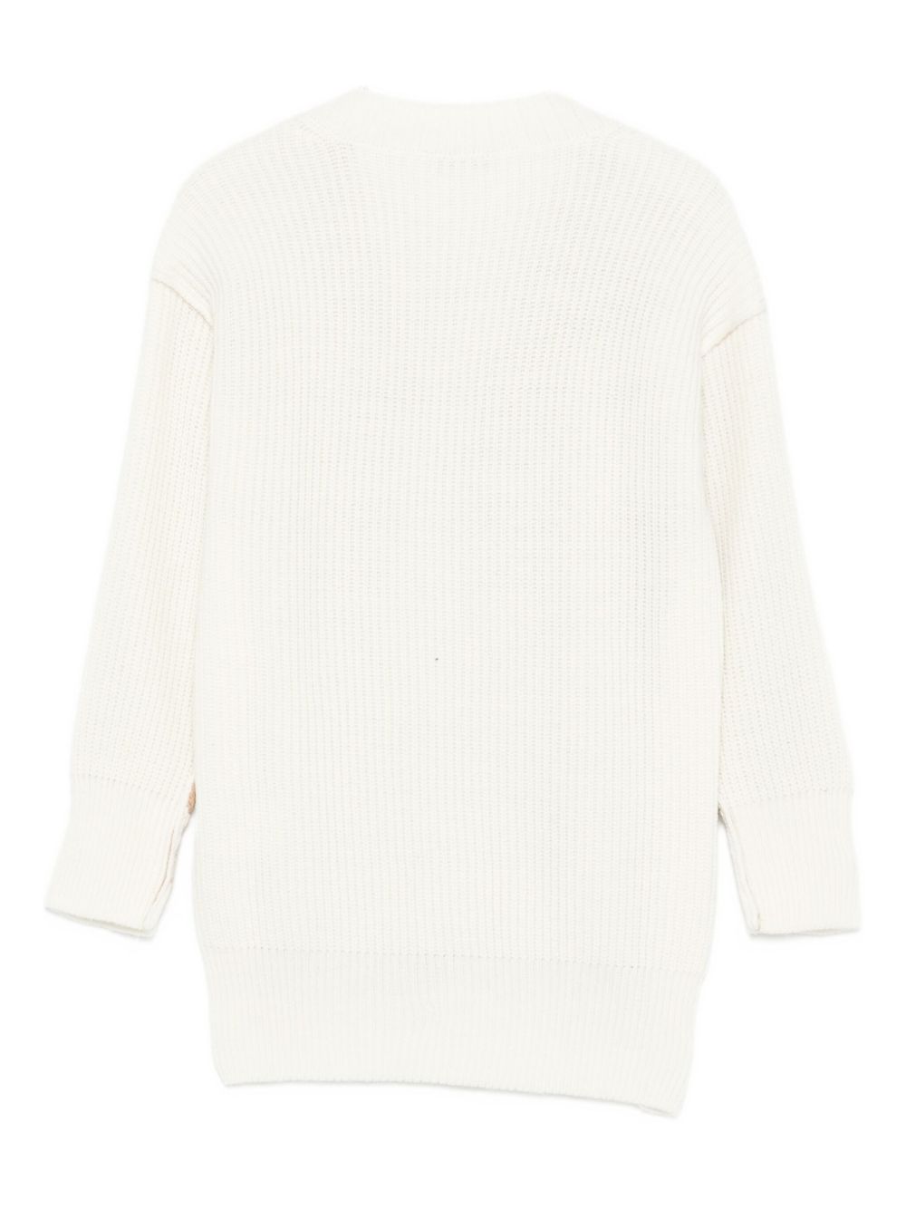 MSGM Kids Cardigan bicolore con ricamo