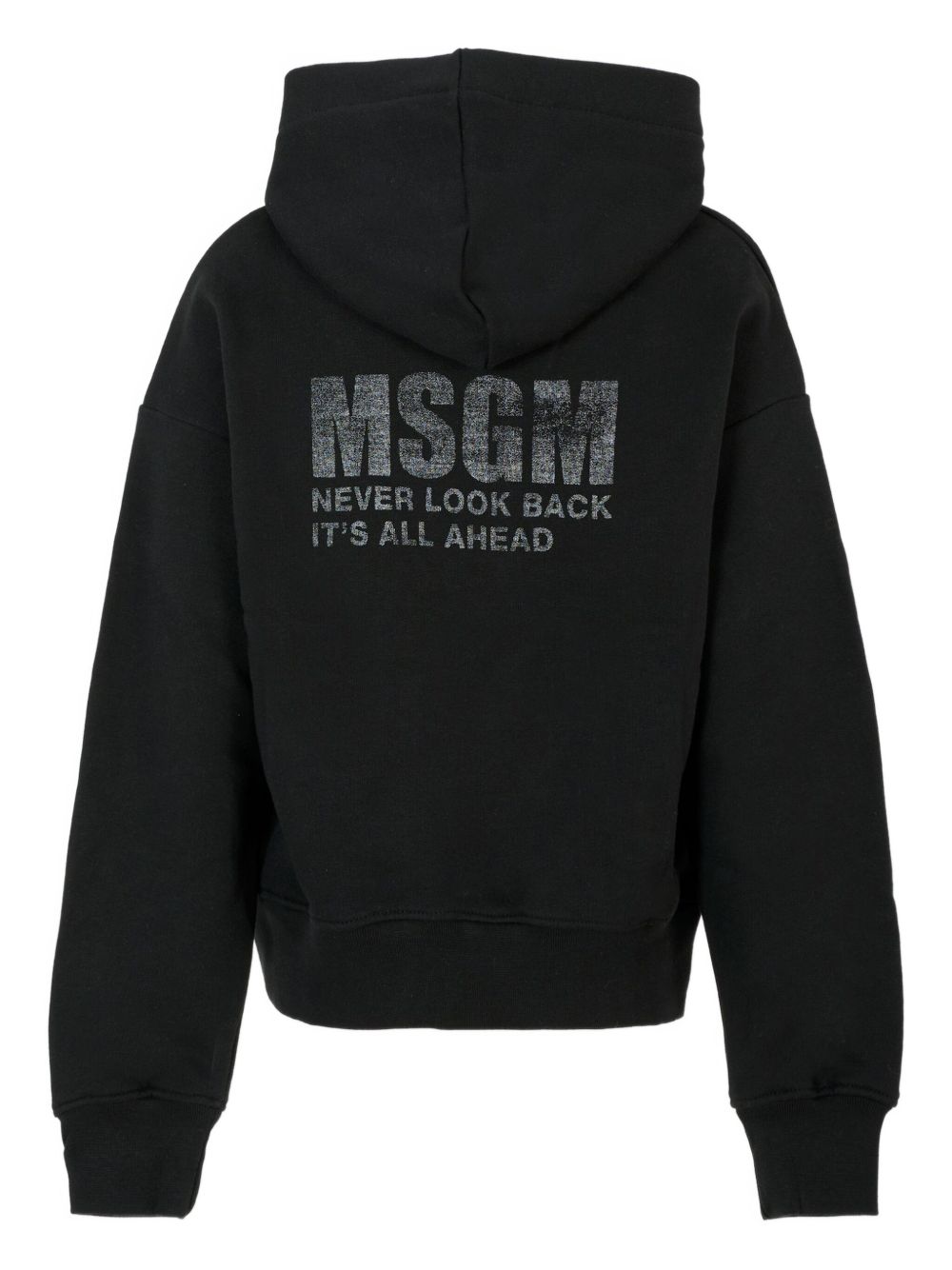 MSGM Kids Felpa con cappuccio e strass