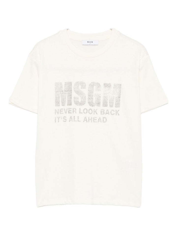 MSGM Kids T-shirt in cotone con stampa