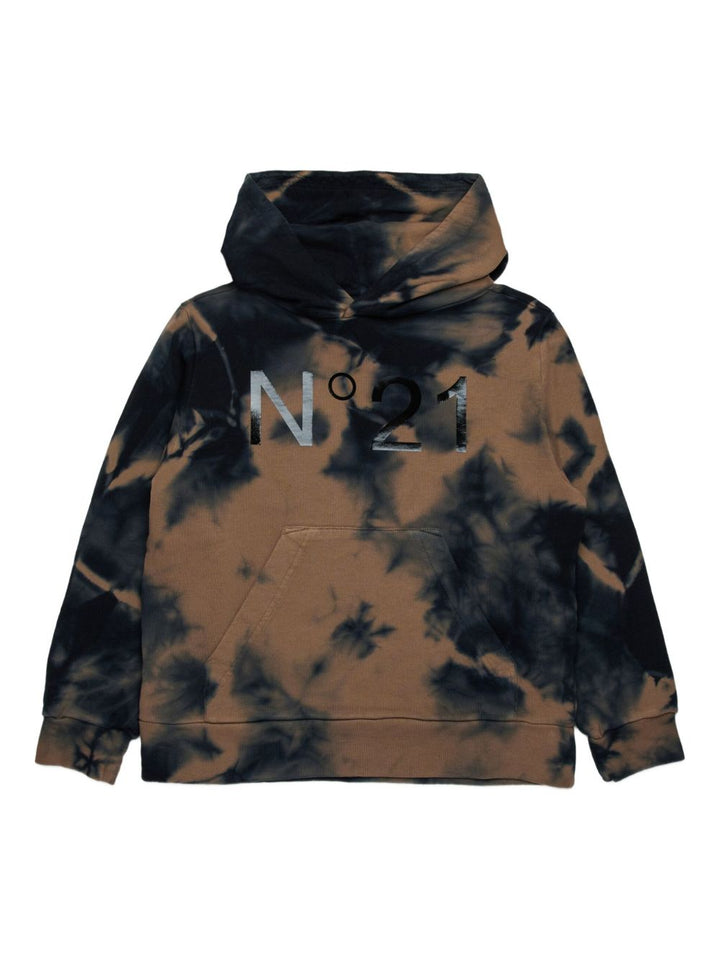 Nº21 Kids
Felpa con fantasia tie dye e cappuccio
