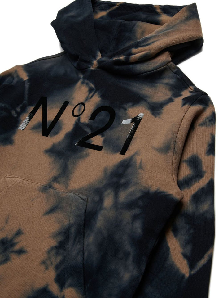 Nº21 Kids
Felpa con fantasia tie dye e cappuccio