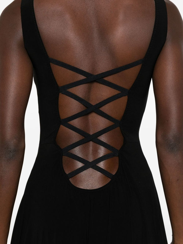 Norma Kamali Abito nero senza maniche