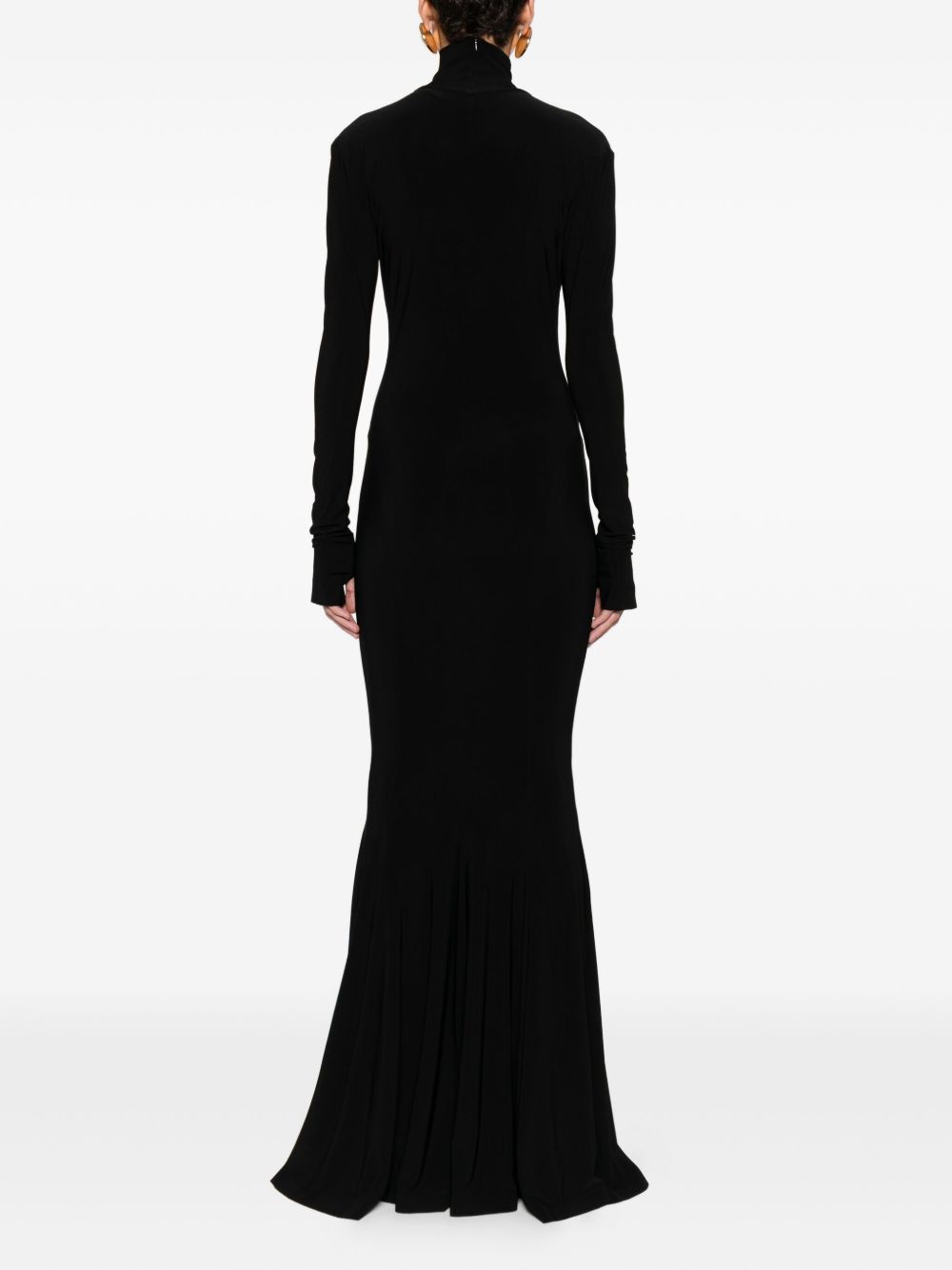 Norma Kamali Abito a collo alto a maniche lunghe