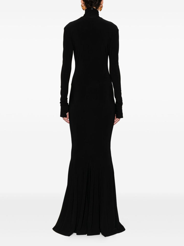 Norma Kamali Abito a collo alto a maniche lunghe