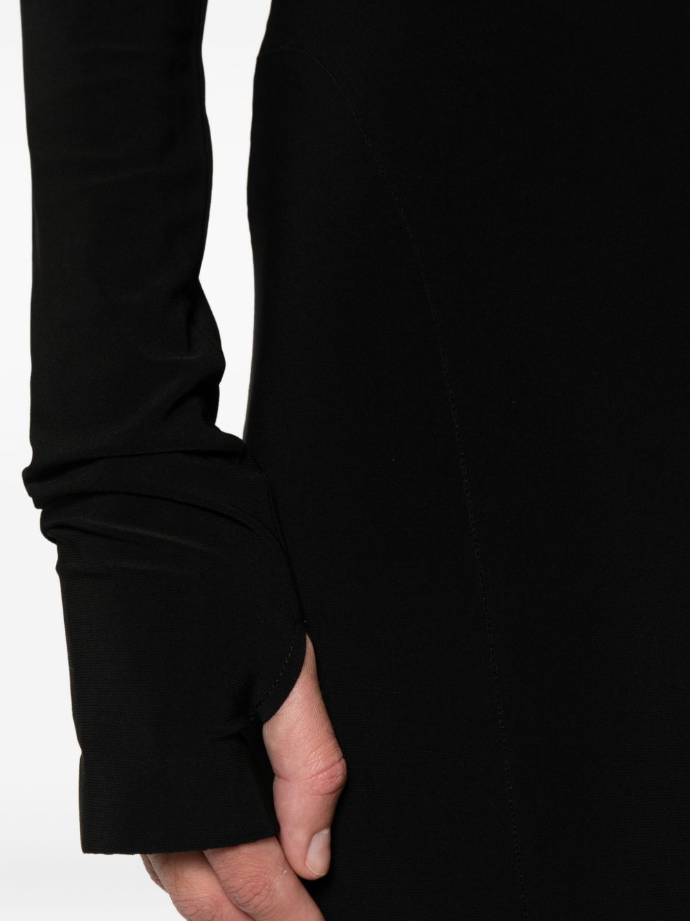 Norma Kamali Abito a collo alto a maniche lunghe