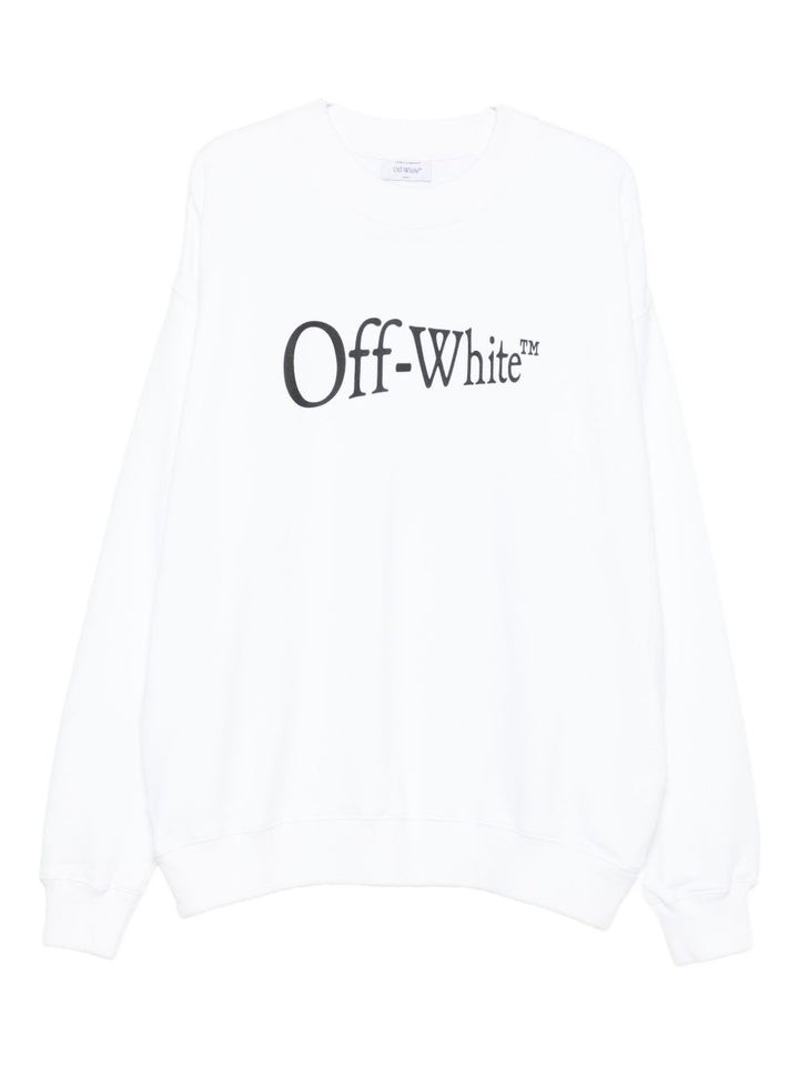 Off White
Felpa bianca manica lunga, girocollo con logo