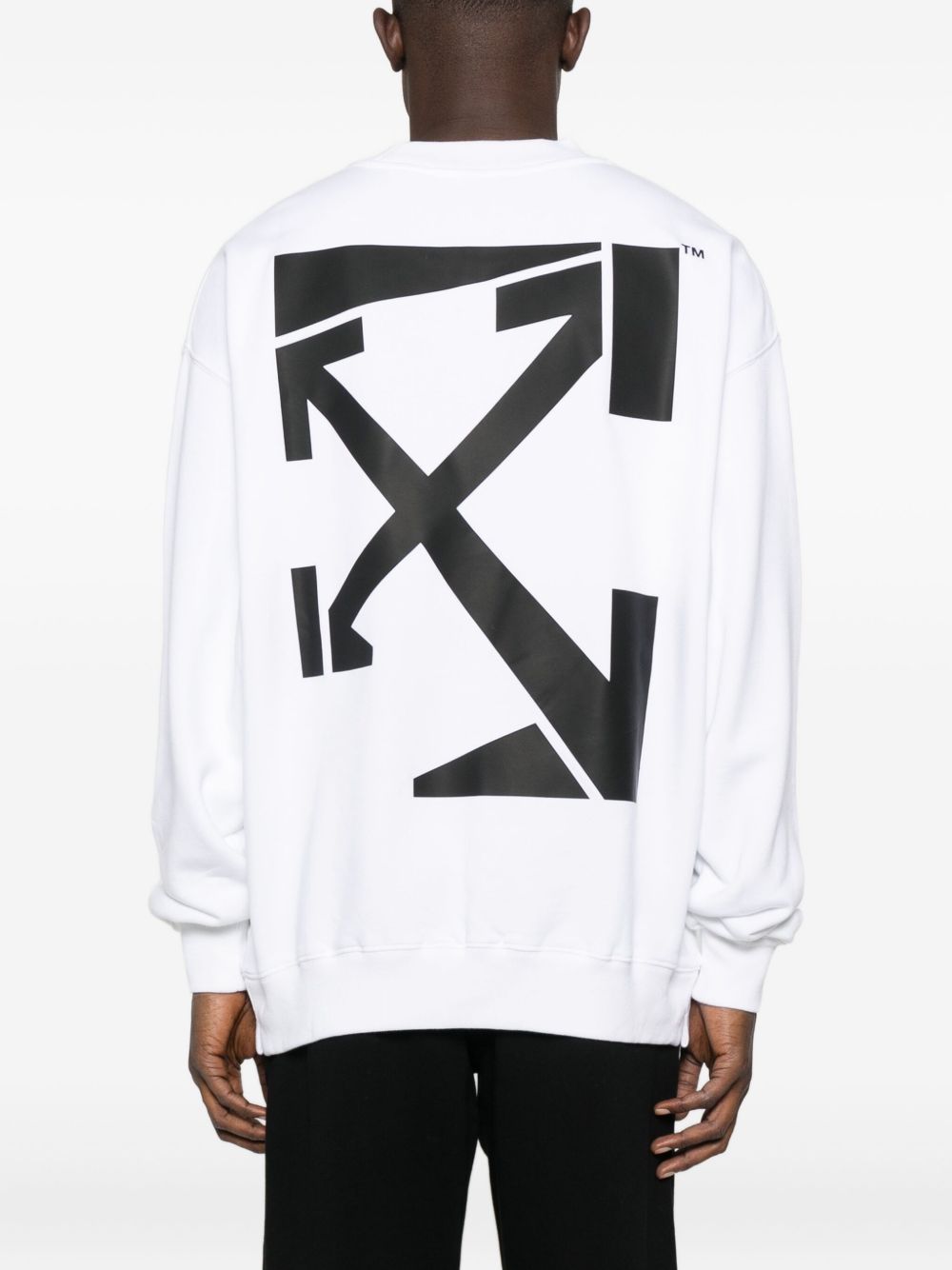 Off White
Felpa bianca manica lunga, girocollo con logo