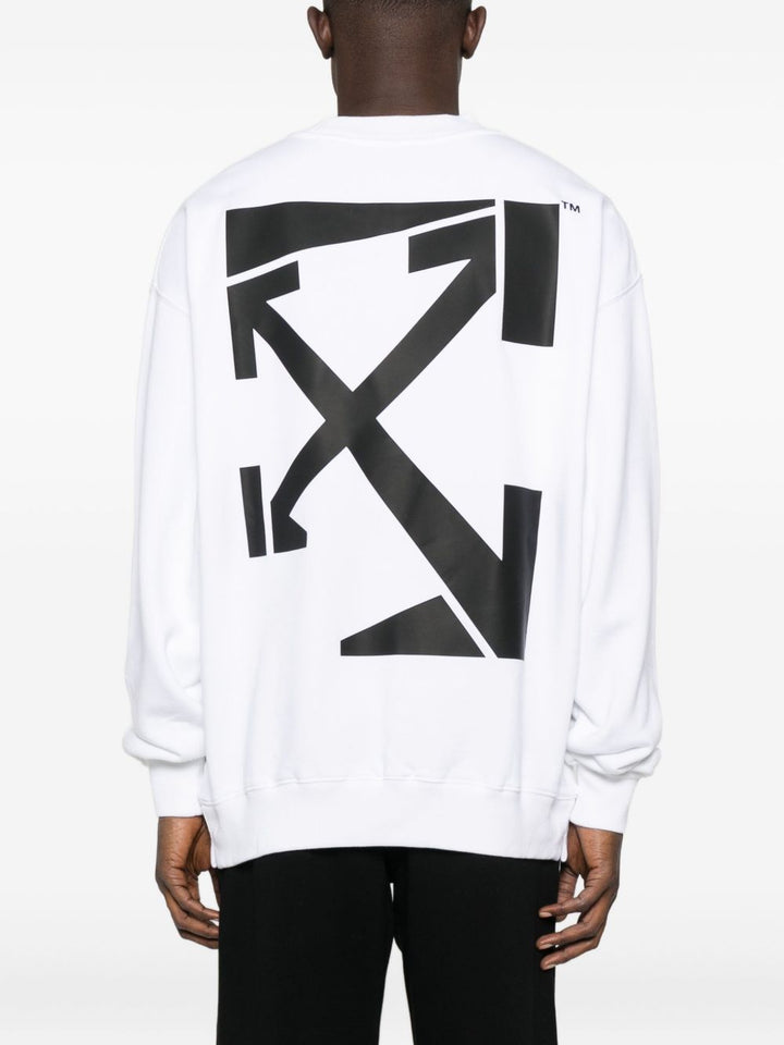 Off White
Felpa bianca manica lunga, girocollo con logo