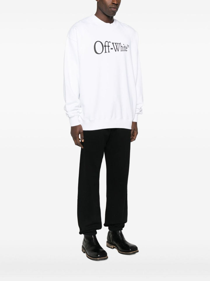 Off White
Felpa bianca manica lunga, girocollo con logo