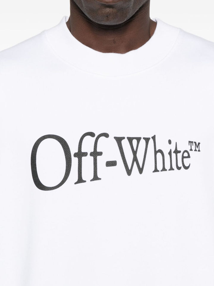 Off White
Felpa bianca manica lunga, girocollo con logo