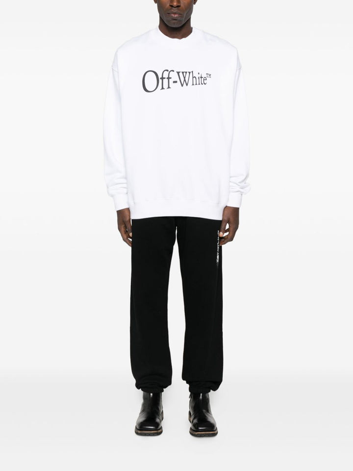 Off White
Felpa bianca manica lunga, girocollo con logo
