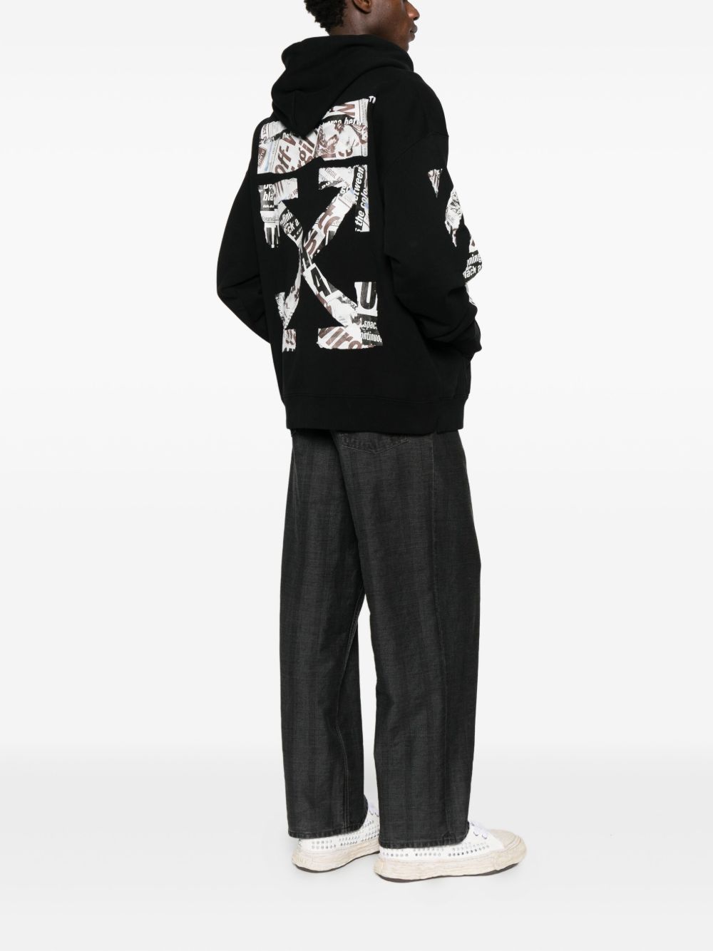 Off White Felpa con cappuccio con motivo Arrows