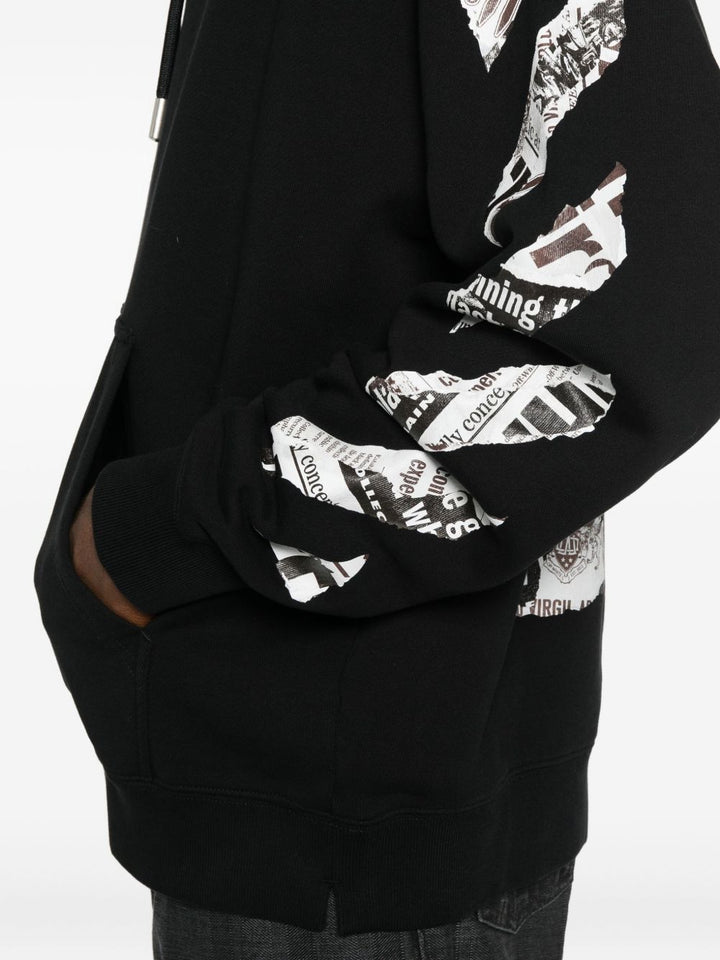 Off White Felpa con cappuccio con motivo Arrows