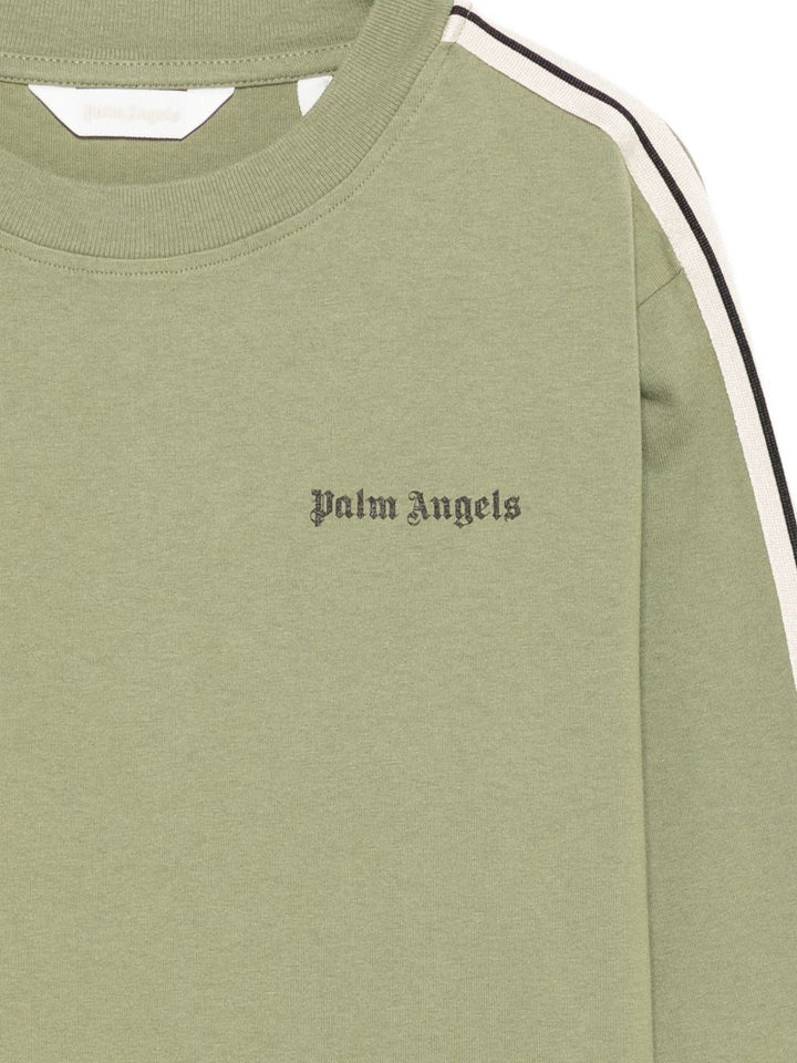 Palm Angels Kids T-shirt con dettaglio a righe