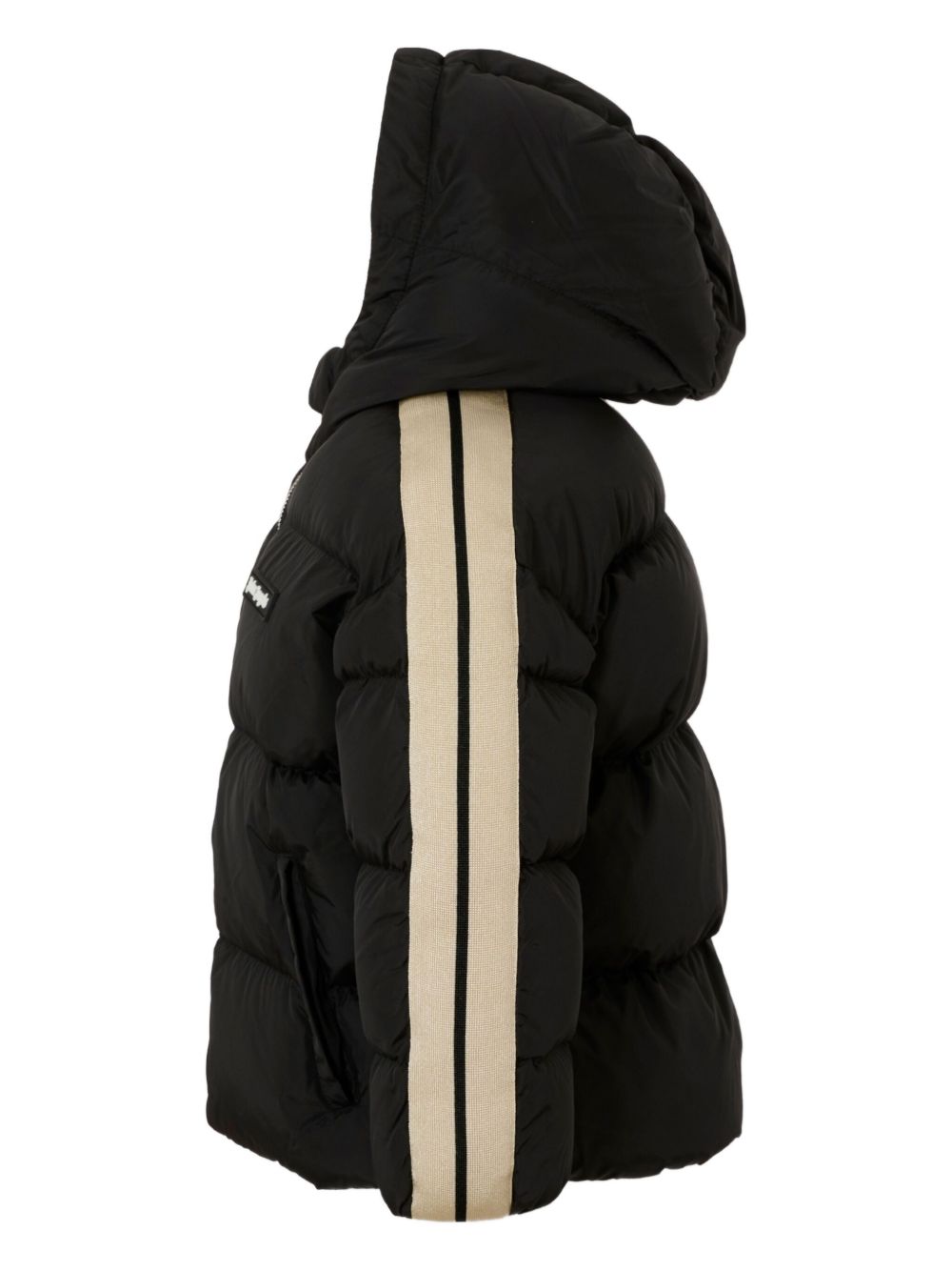 Palm Angels Kids Piumino con cappuccio e dettagli a righe