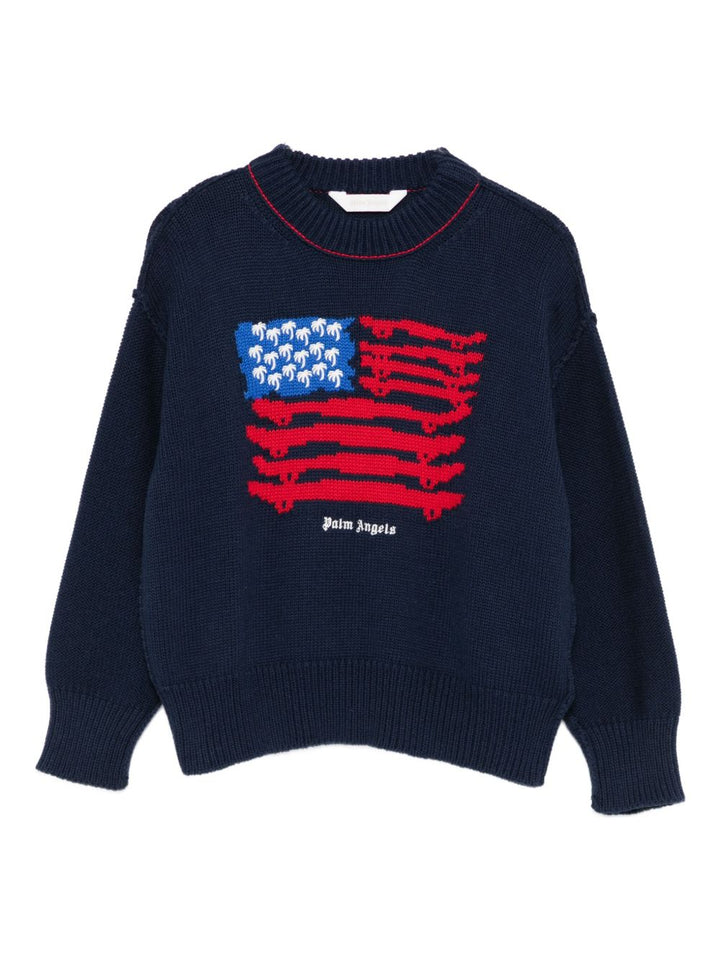 Palm Angels kids Maglione blu