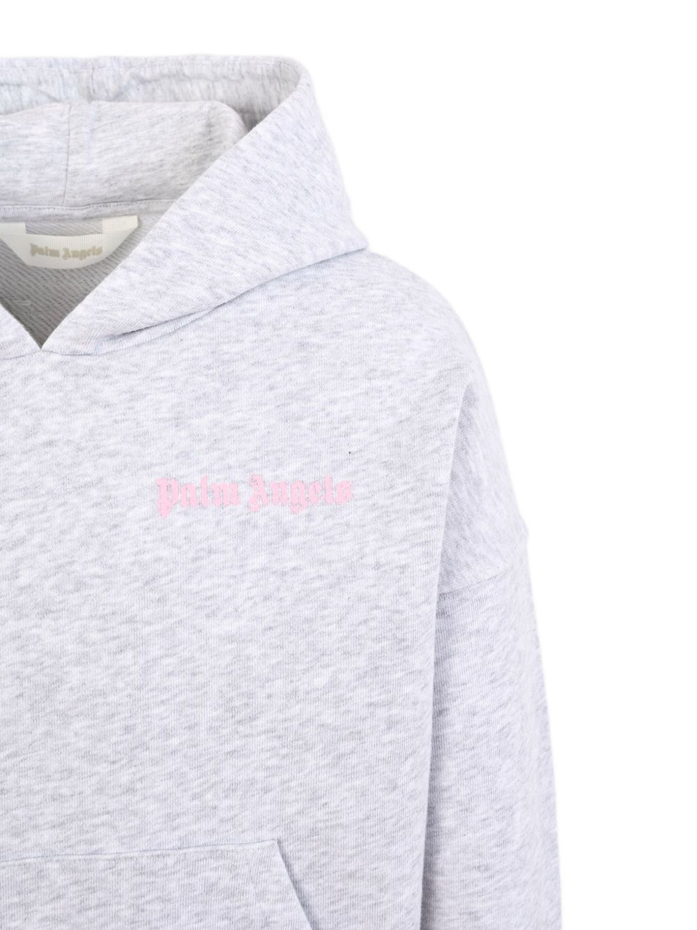 Palm Angels Kids Top con logo ricamato e cappuccio