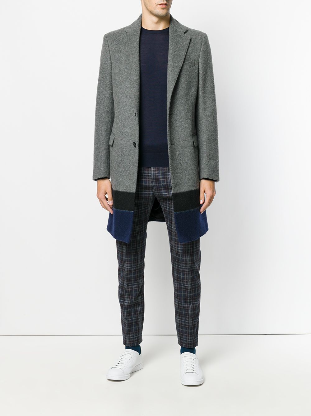 Paolo Pecora Maglione in lana Oxford blu