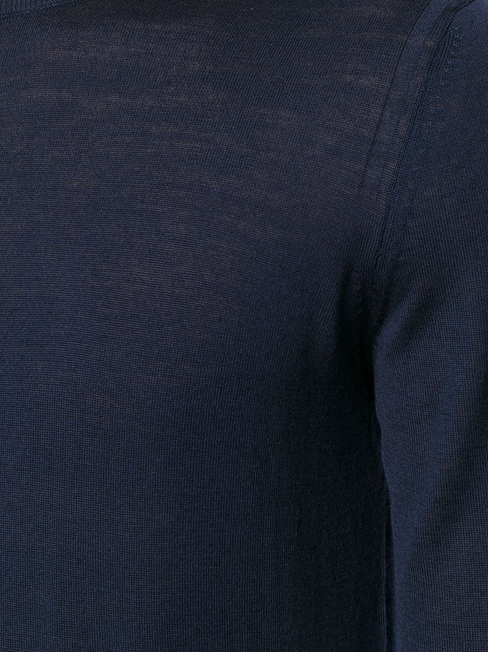 Paolo Pecora Maglione in lana Oxford blu