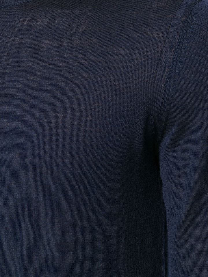 Paolo Pecora Maglione in lana Oxford blu