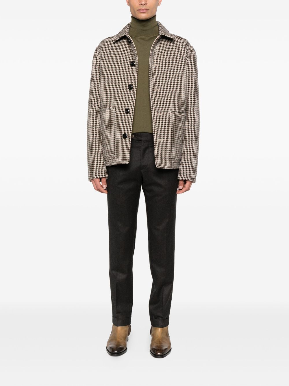 Paolo Pecora Maglione in lana a collo alto