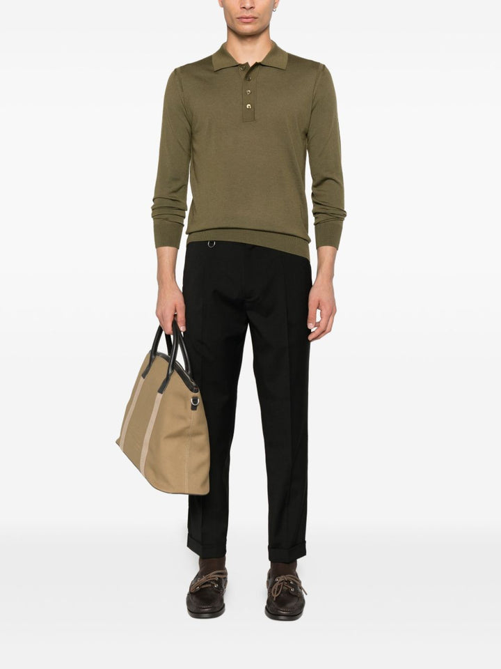 Paolo Pecora Maglione verde a maniche lunghe