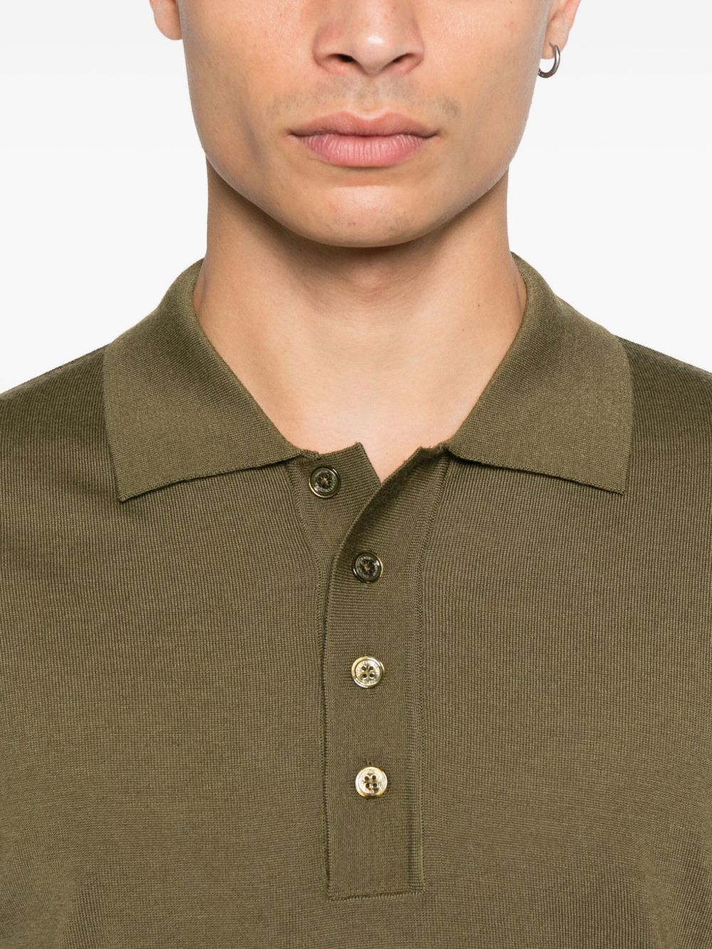 Paolo Pecora Maglione verde a maniche lunghe