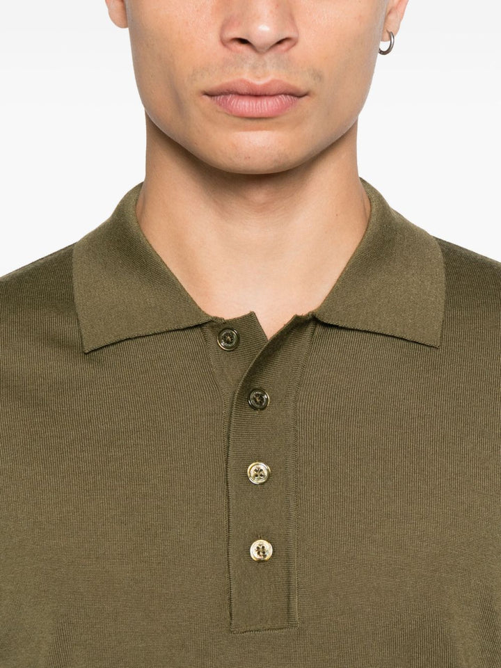 Paolo Pecora Maglione verde a maniche lunghe