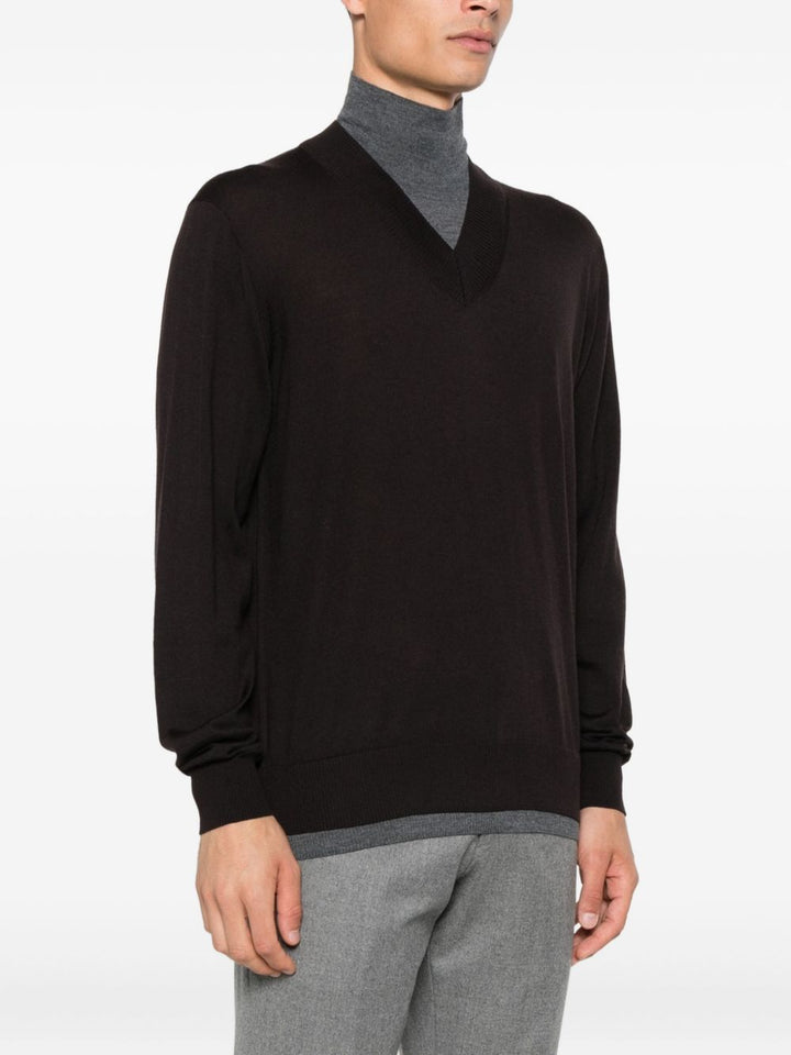 Paolo Pecora Maglione in lana con scollo a V