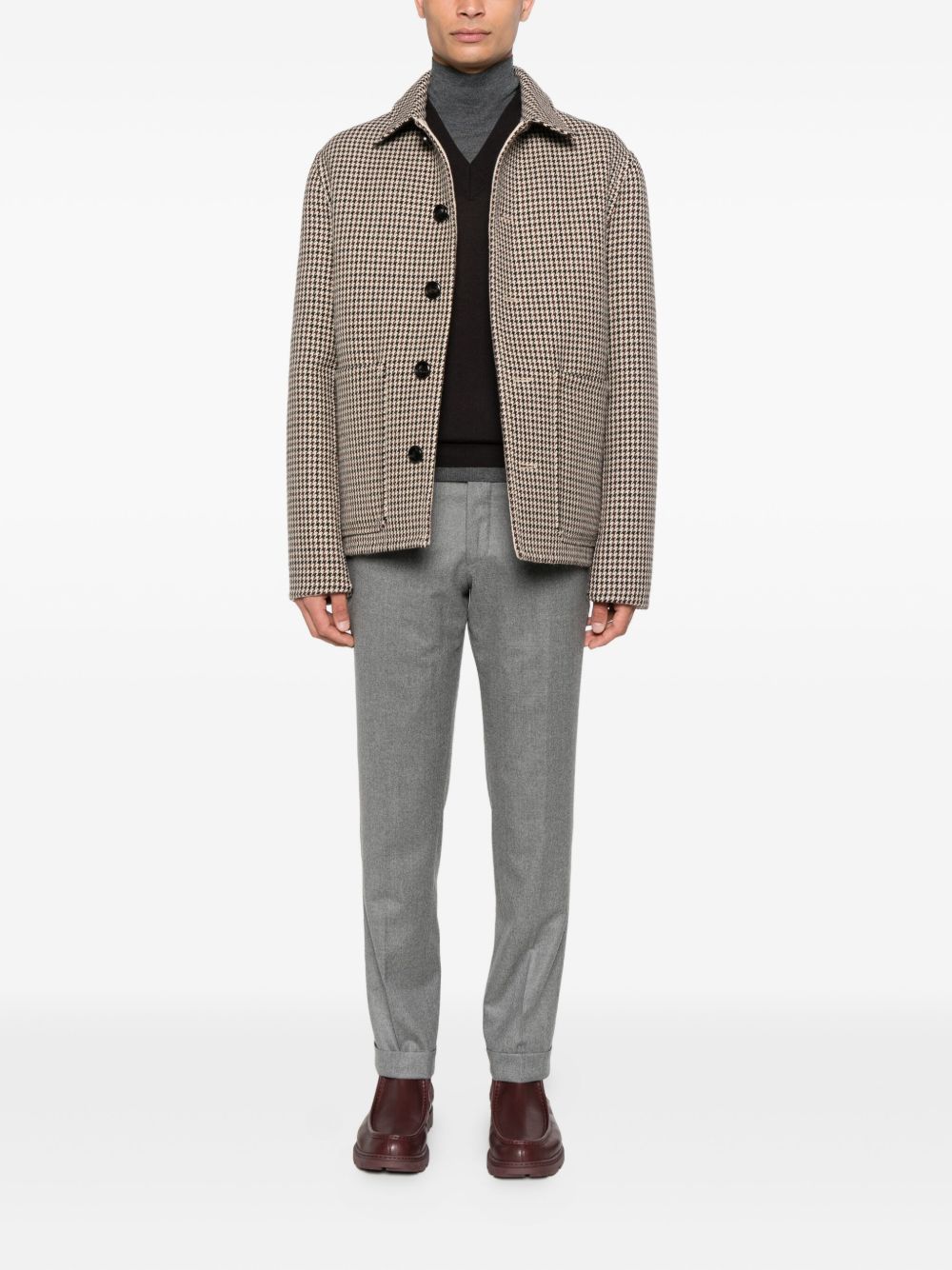 Paolo Pecora Maglione in lana con scollo a V