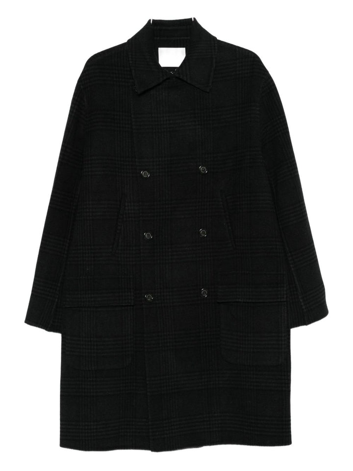 Paolo Pecora Cappotto doppiopetto a quadri