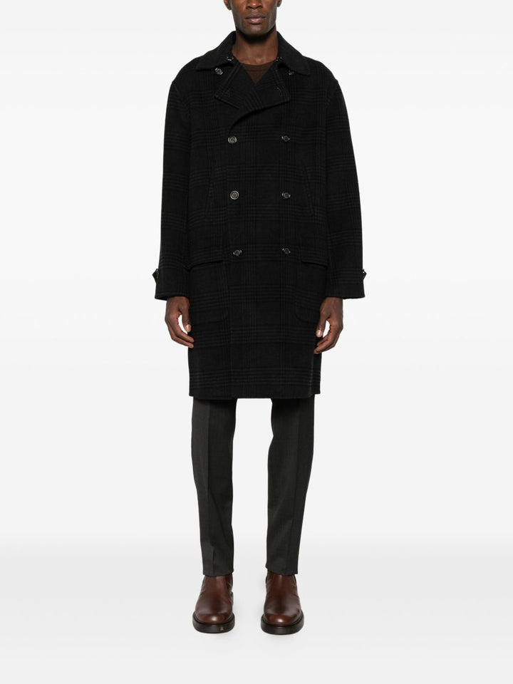 Paolo Pecora Cappotto doppiopetto a quadri