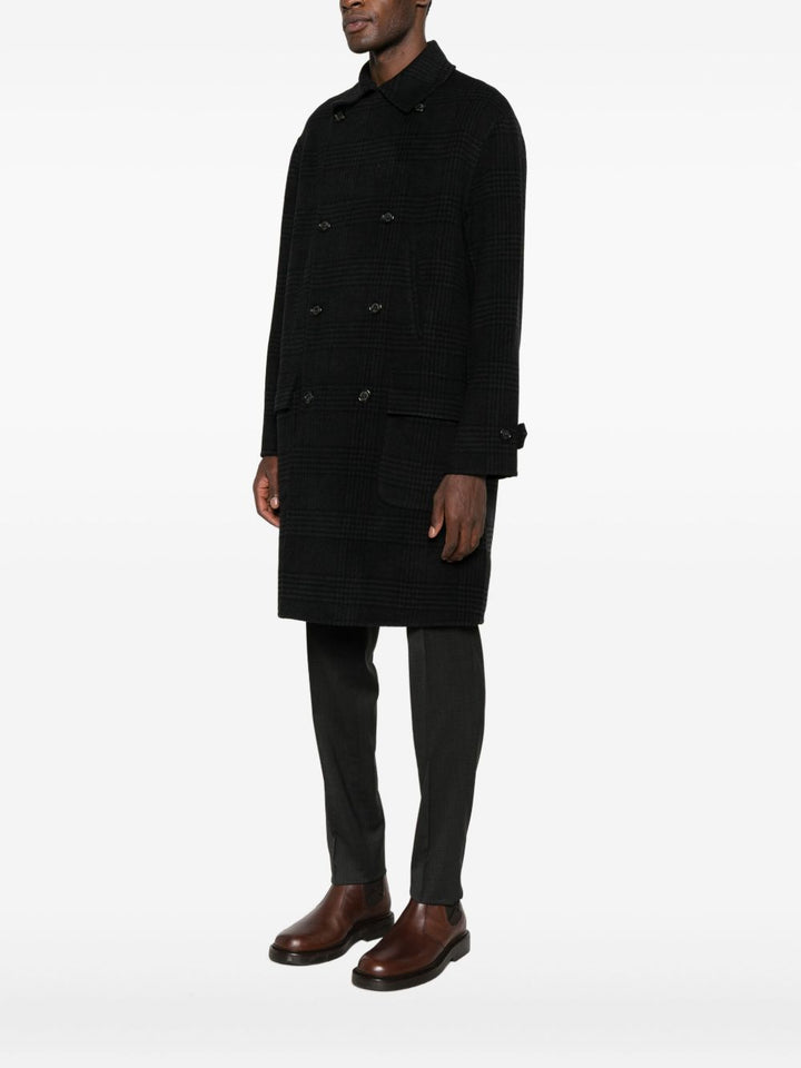 Paolo Pecora Cappotto doppiopetto a quadri