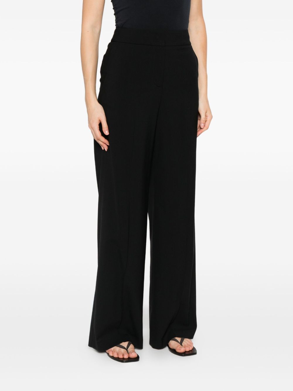 Peserico Pantaloni neri in misto lana vergine