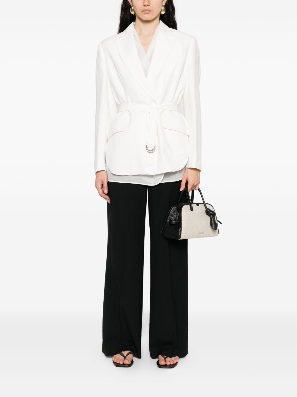 Peserico Pantaloni neri in misto lana vergine