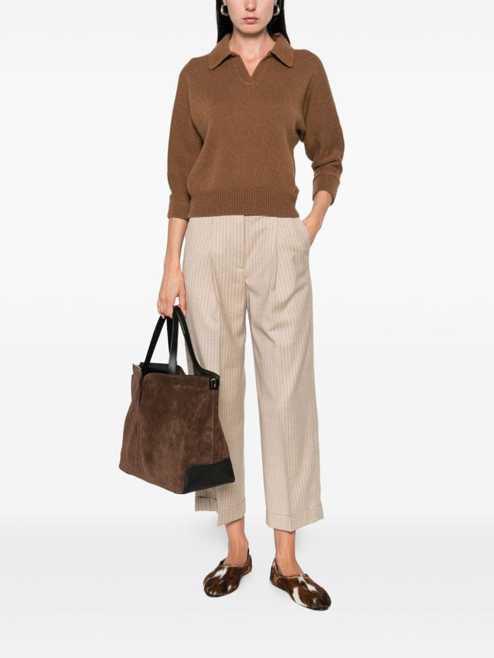 Peserico
Pantaloni gessati con piega