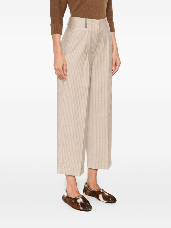 Peserico
Pantaloni gessati con piega