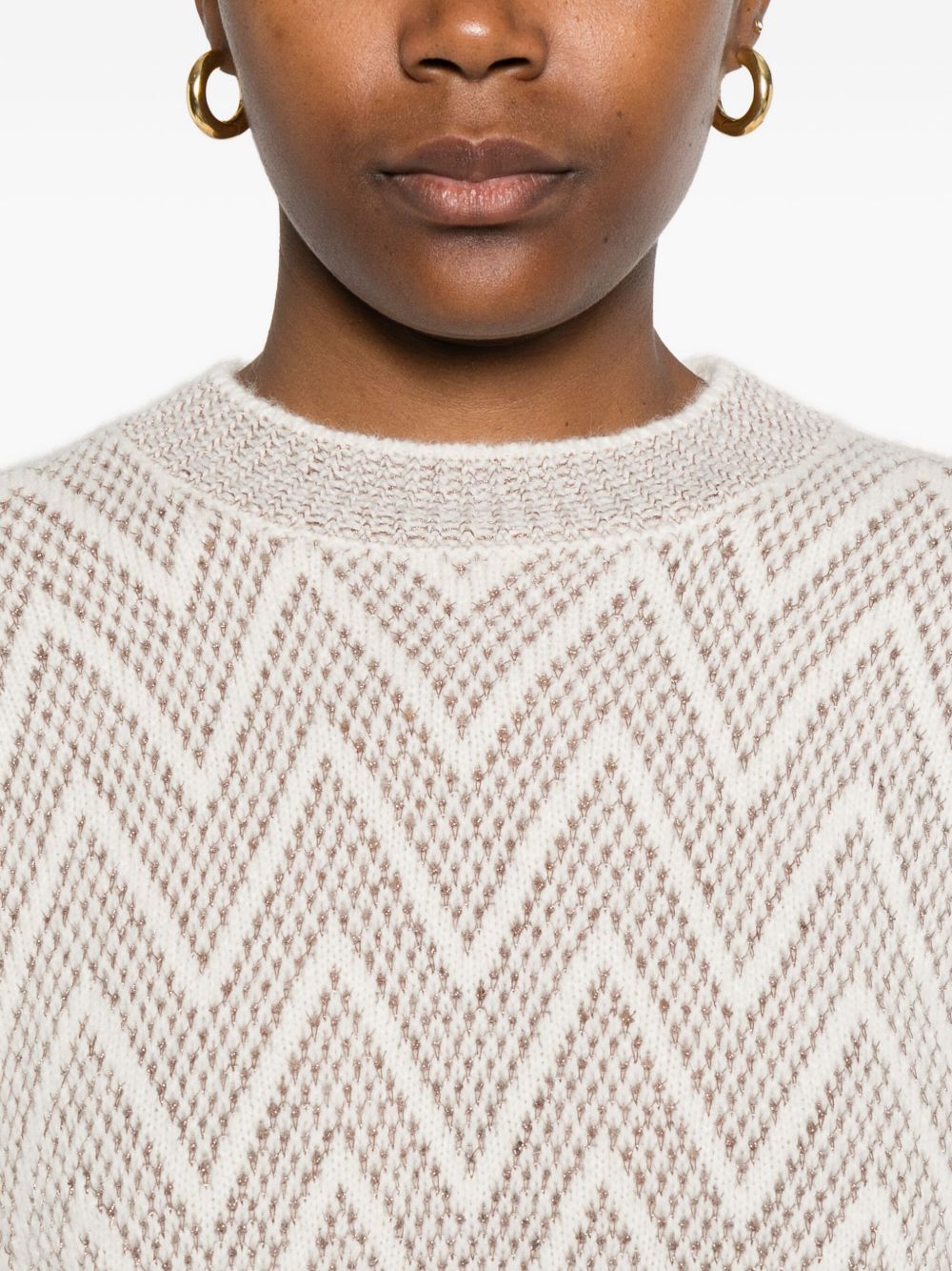Peserico
Maglione con motivo a zigzag