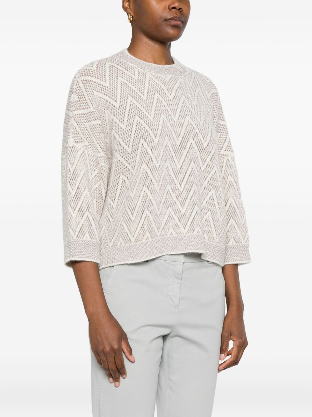 Peserico
Maglione con motivo a zigzag