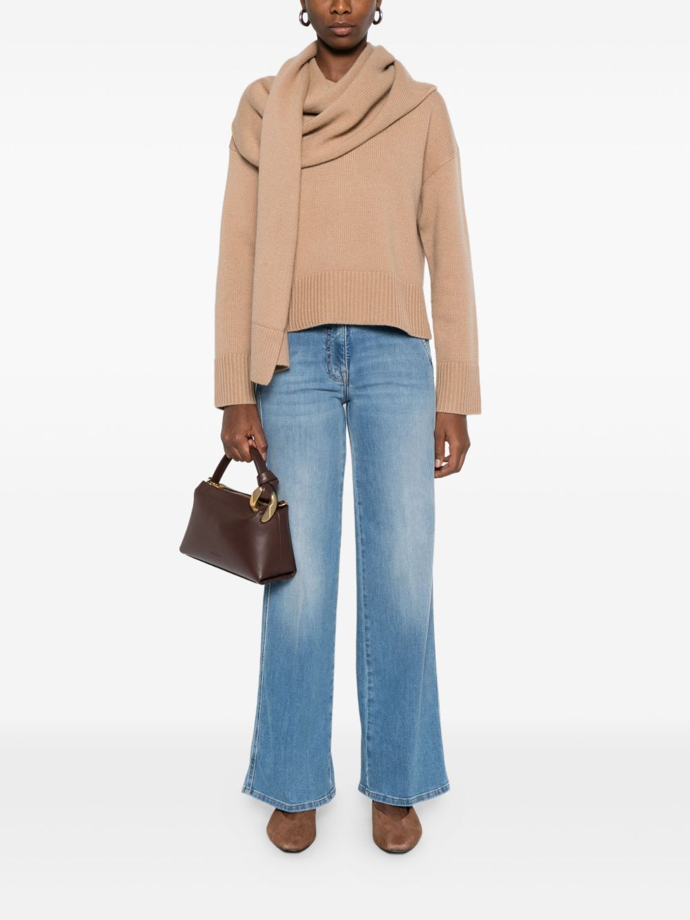 Peserico Pantalone in denim azzurro cinque tasche