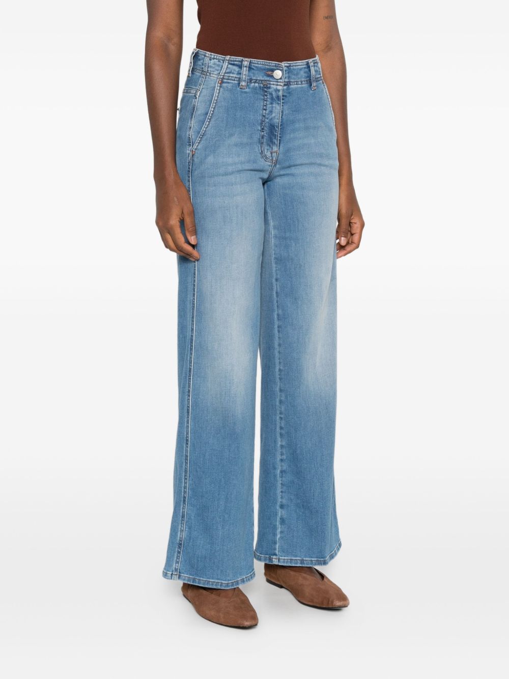Peserico 
Pantalone in denim azzurro cinque tasche